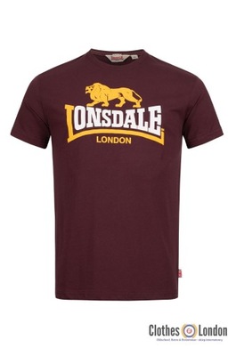 T-shirt LONSDALE LONDON HOLMPTON Bordowa - XL
