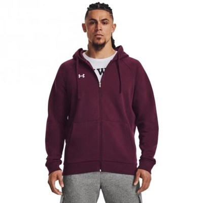 UNDER ARMOUR RIVAL FLEECE Z KAPTUREM BORDO XL