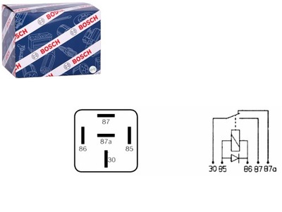 RELĖ UNIVERSALUS 12V 30A SKAIČIUS POLACZEN 5 BOSCH 