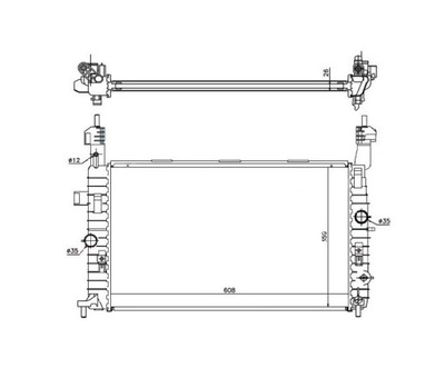 RADUADOR OPEL MERIVA A 05.03- 1300252  