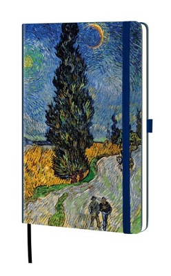 kalendarz A5 tygodniowy z notatnikiem Art Masters van Gogh Droga z cyprys