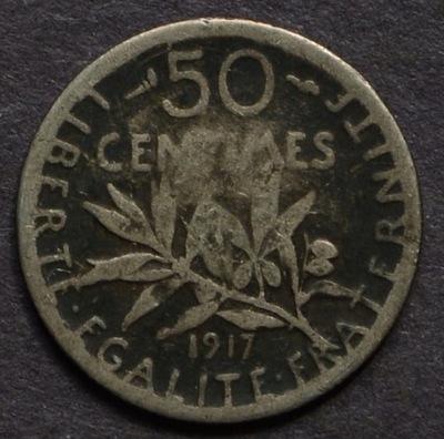 Francja - 50 centimes 1917