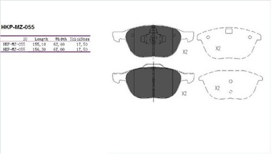 КОЛОДКИ ТОРМОЗНЫЕ ПЕРЕДНЯЯ MAZDA 3 BK CR 02-, FORD FOCUS II 04-, C-MAX 03-,