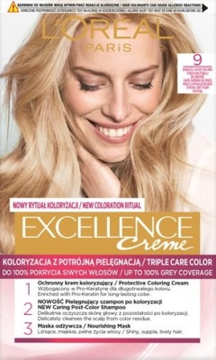 LOREAL EXCELLENCE FARBA 9 BARDZO JASNY BLOND