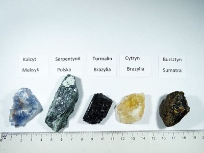Minerały surowe Zestaw - 19 -