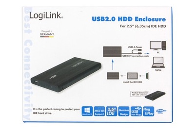 Obudowa dysku HDD/SSD 2,5" Logilink UA0040B