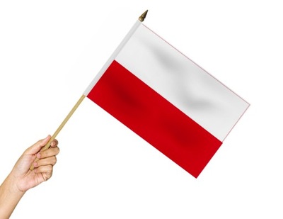 Flaga na patyku Polska Poland 45x30 cm Flagi Polski Polen