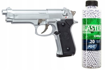 Pistolet ASG GG M92F Silver ZESTAW KULKI