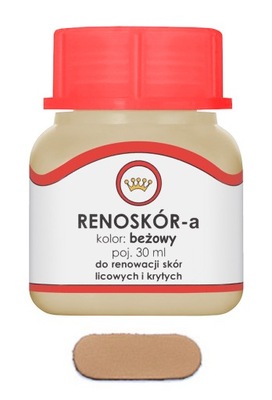 RENOSKÓR FARBA LAKIER DO SKÓRY BEŻOWY