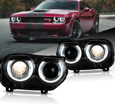 Фары лампы led перед dodge challenger 15-22 фото №1
