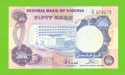 NIGERIA 50 KOBO 1973/1978 P-14g UNC