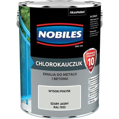 Nobiles Chlorokauczuk Szary Jasny RAL 7035 5L