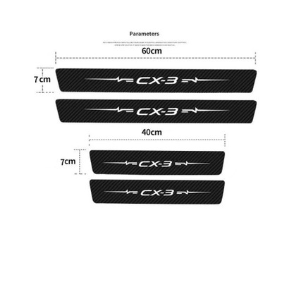 PEGADURA AL UMBRALES DE AUTOMÓVIL PARA MAZDA CX-3 CX3 2  