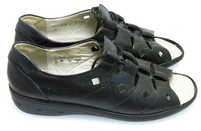 Buty sandały skóra czarne WALDLAUFER roz 9