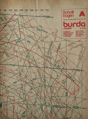 Burda Moden Wykroje 8 1980 A po niemiecku