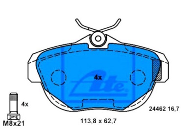 Ate тормозные колодки тормозные citroen c6 2.2d-3.0d 09.05-12 фото №1