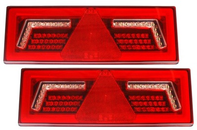 Лампа задняя комбинированная led 12/24v с trójkątem пара фото №1