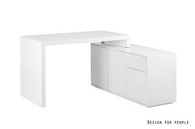 Tivano - biurko komputerowe marki Unique białe