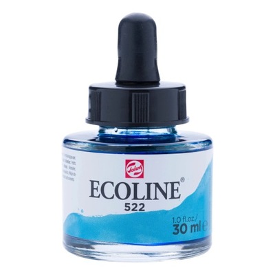 FARBA AKWARELOWA W PŁYNIE TALENS ECOLINE 522 TURQUOISE BLUE 30 ML