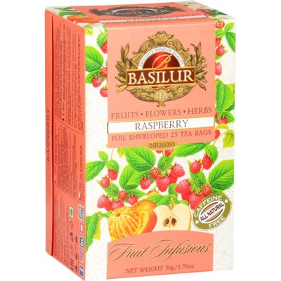 Herbata owocowa Basilur Raspberry saszetki 25x2g