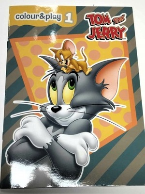 Duża Kolorowanka z Naklejkami A4 Tom i Jerry Malowanka + naklejki