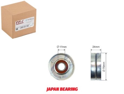 Nty rnk-au-008 ролик натягувача, ремінь клиновий багатореберний фото №1