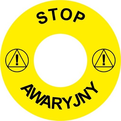 STOP AWARYJNY - FI 50X25 L (NAKLEJKA BHP)  