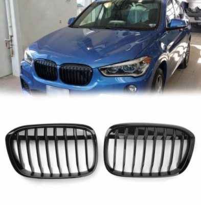 Решётка радиатора решётки радиатора к bmw x1 14-19 gloss black фото №1