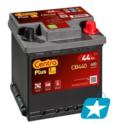 CENTRA PLUS CB440 44AH 400A P+ КВАДРАТ