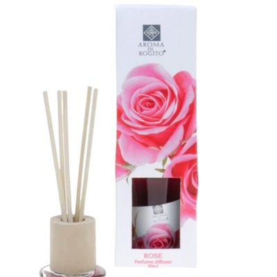 DYFUZOR Z PATYCZKAMI 30ML AROMA DI ROGITO RÓŻA ROSE