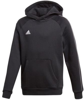 Bluza dla dzieci adidas Core 18 Hoody Junior czarna CE9069 128cm