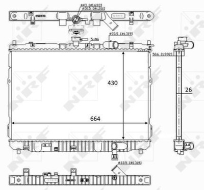 RADUADOR KIA CARNIVAL II- 3 2.0CRDI 02- 13  