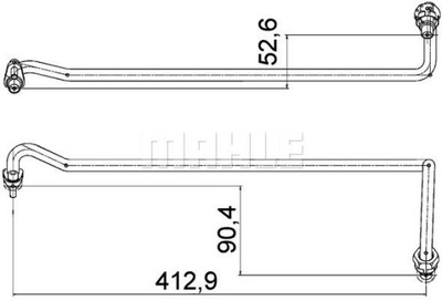 MAHLE AHX 4 000P ПАТРУБОК МАСЛЯНЫЙ ГИБКИЙ