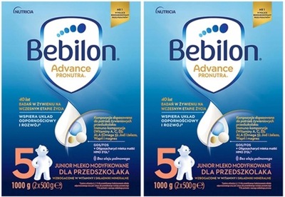BEBILON 5 Pronutra ADVANCE mleko 2x1000g = 2000g