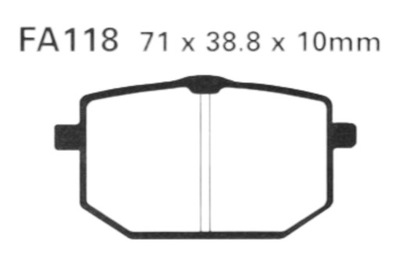 КОЛОДКИ ГАЛЬМІВНІ ПЕРЕД EBC YAMAHA XT 600 85-91