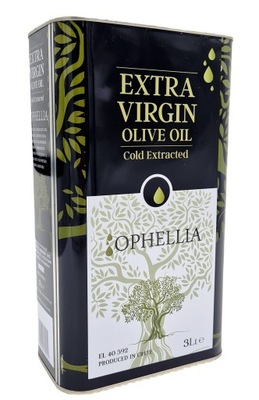 OLIWA Z OLIWEK EXTRA VIRGIN OPHELLIA GRECJA 3 L