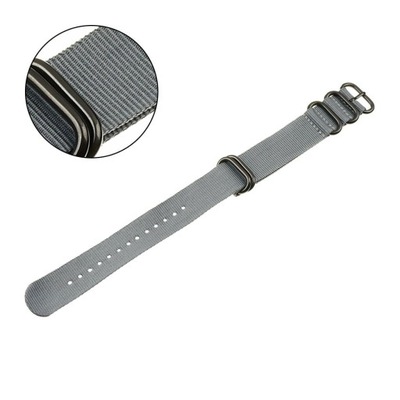 PACIFIC N01-B - Szary - 22mm - Nylonowy pasek do zegarka