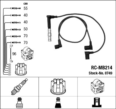 RC-MB214/NGK ПРОВОДИ WYS. NAP. DB W124 3,0 NGK