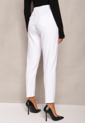 Renee Białe Jeansy damskie 42 Mom Fit
