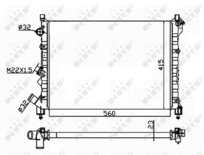 RADUADOR DEL MOTOR ECONOMY CLASS NRF 58943A  