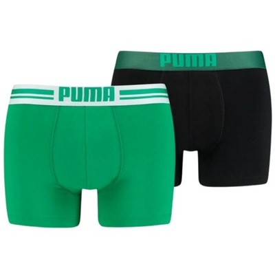 PUMA BOKSERKI MĘSKIE BASIC BOXER 2 PAK ZIELONE, CZARNE 906519 04 r. XL