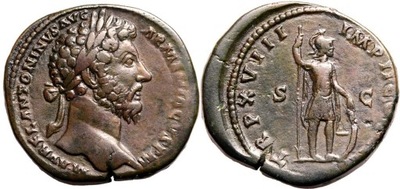 N5. Marek Aureliusz, sesterc, 163-164 AD