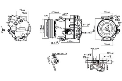 NISSENS КОМПРЕССОР КОНДИЦИОНЕРА CHEVROLET CRUZE ORLANDO OPEL ASTRA J