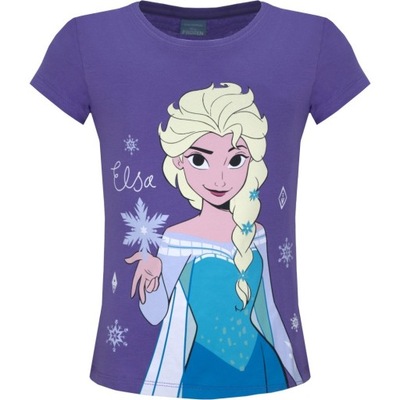 T-shirt Koszulka Kraina Lodu Elsa fiolet 128