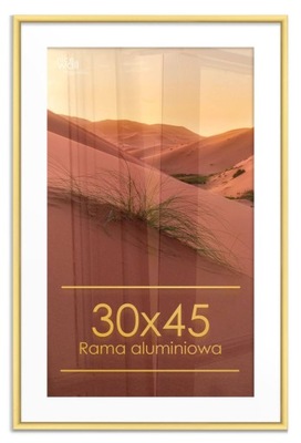 Złota ramka na zdjęcia 30x45 cm Rama aluminiowa