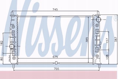 NISSENS 69016 CHLODNICA, SISTEMA DE REFRIGERACIÓN DEL MOTOR  