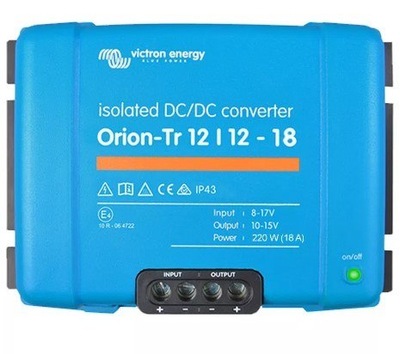 ПЕРЕТВОРЮВАЧ АВТОМОБІЛЬНА VICTRON ENERGY ORION-TR 12/12-18A 220 W (ORI121222