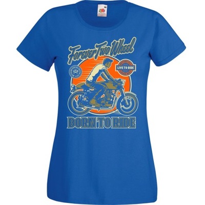 Koszulka motocykl motor motocyklista S niebieska