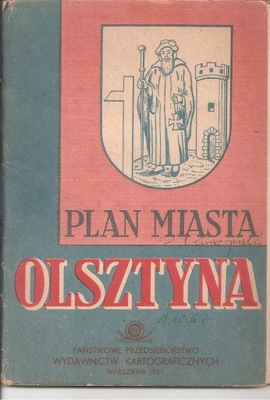 OLSZTYN - PLAN MIASTA Z 1957 ROKU.