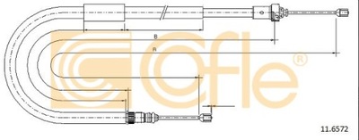 CABLE DE FRENADO RENAULT CLIO 3 10-12 LT  